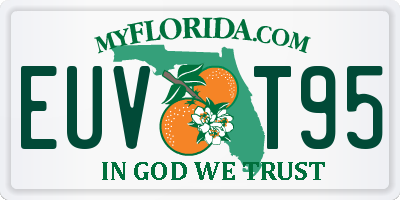 FL license plate EUVT95