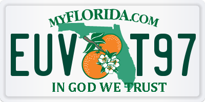 FL license plate EUVT97