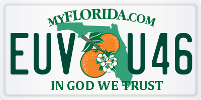 FL license plate EUVU46