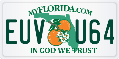 FL license plate EUVU64