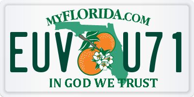 FL license plate EUVU71