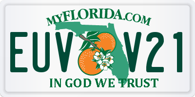 FL license plate EUVV21