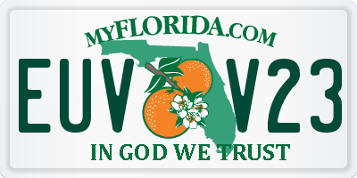 FL license plate EUVV23