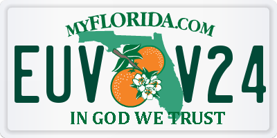 FL license plate EUVV24