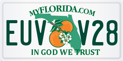 FL license plate EUVV28