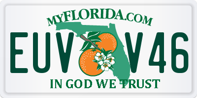 FL license plate EUVV46