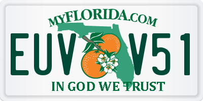 FL license plate EUVV51