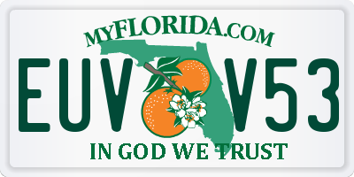 FL license plate EUVV53