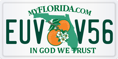 FL license plate EUVV56
