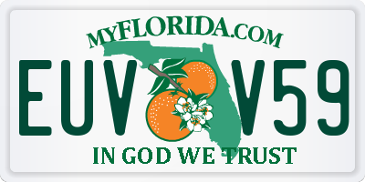 FL license plate EUVV59