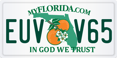 FL license plate EUVV65
