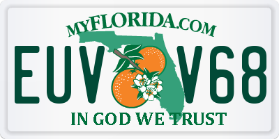 FL license plate EUVV68
