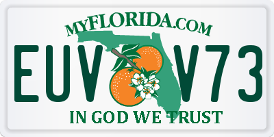 FL license plate EUVV73