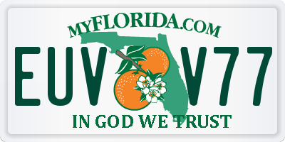 FL license plate EUVV77