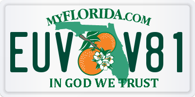 FL license plate EUVV81