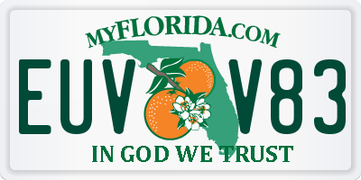 FL license plate EUVV83