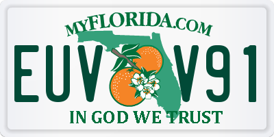 FL license plate EUVV91