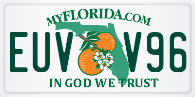 FL license plate EUVV96