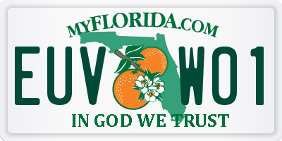 FL license plate EUVW01