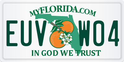 FL license plate EUVW04