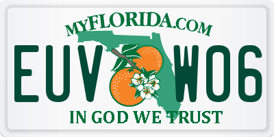 FL license plate EUVW06