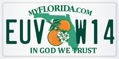 FL license plate EUVW14