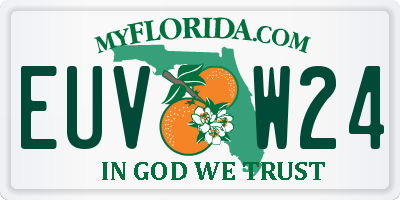 FL license plate EUVW24