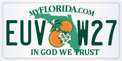 FL license plate EUVW27