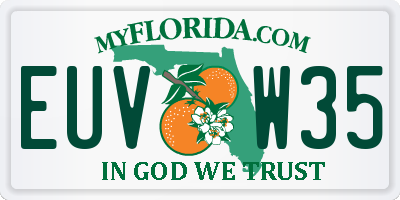FL license plate EUVW35
