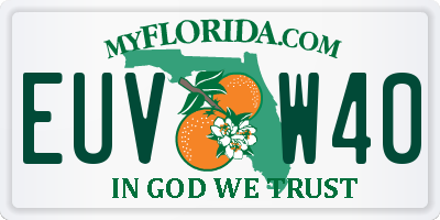 FL license plate EUVW40