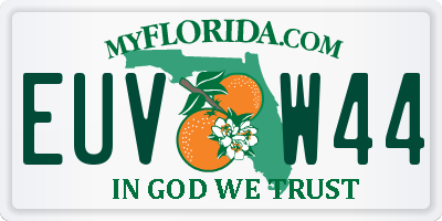 FL license plate EUVW44