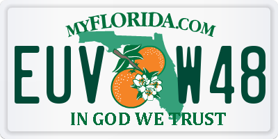 FL license plate EUVW48