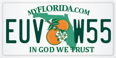 FL license plate EUVW55