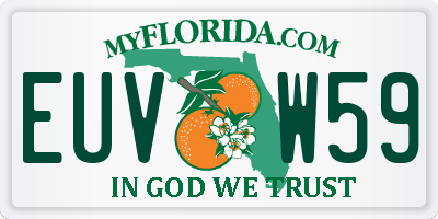 FL license plate EUVW59