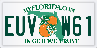 FL license plate EUVW61