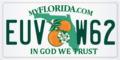 FL license plate EUVW62