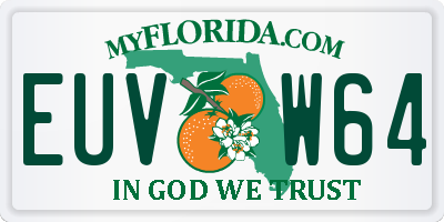 FL license plate EUVW64