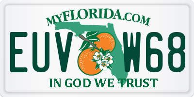 FL license plate EUVW68