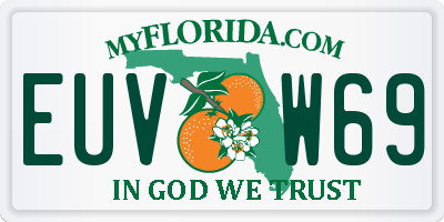 FL license plate EUVW69