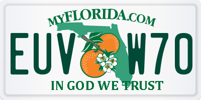 FL license plate EUVW70
