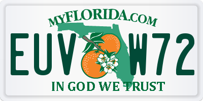 FL license plate EUVW72