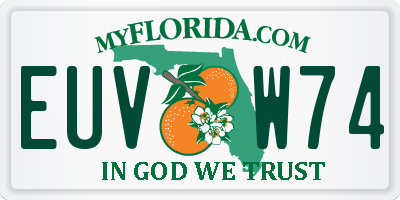 FL license plate EUVW74