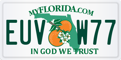FL license plate EUVW77