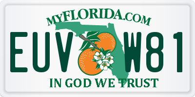 FL license plate EUVW81