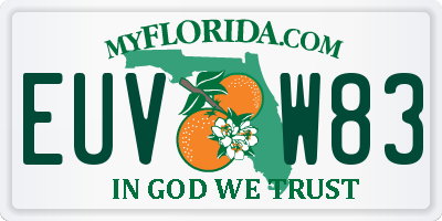 FL license plate EUVW83
