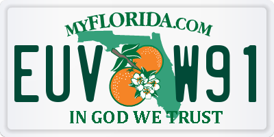 FL license plate EUVW91