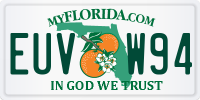 FL license plate EUVW94