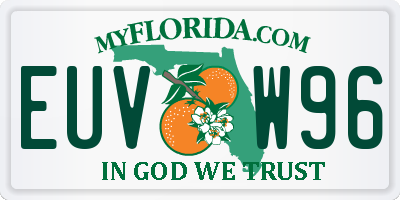 FL license plate EUVW96