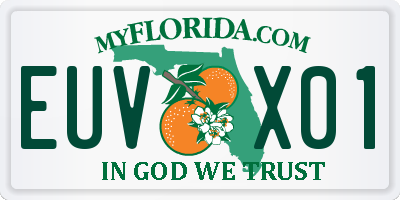 FL license plate EUVX01