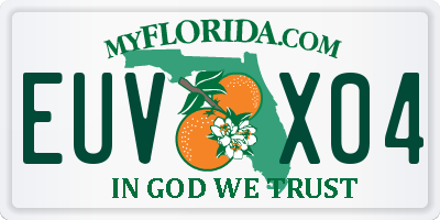 FL license plate EUVX04